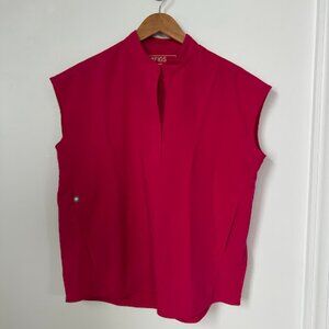 Figs Rafaela Oversized Scrub Top Ultra Rose XS